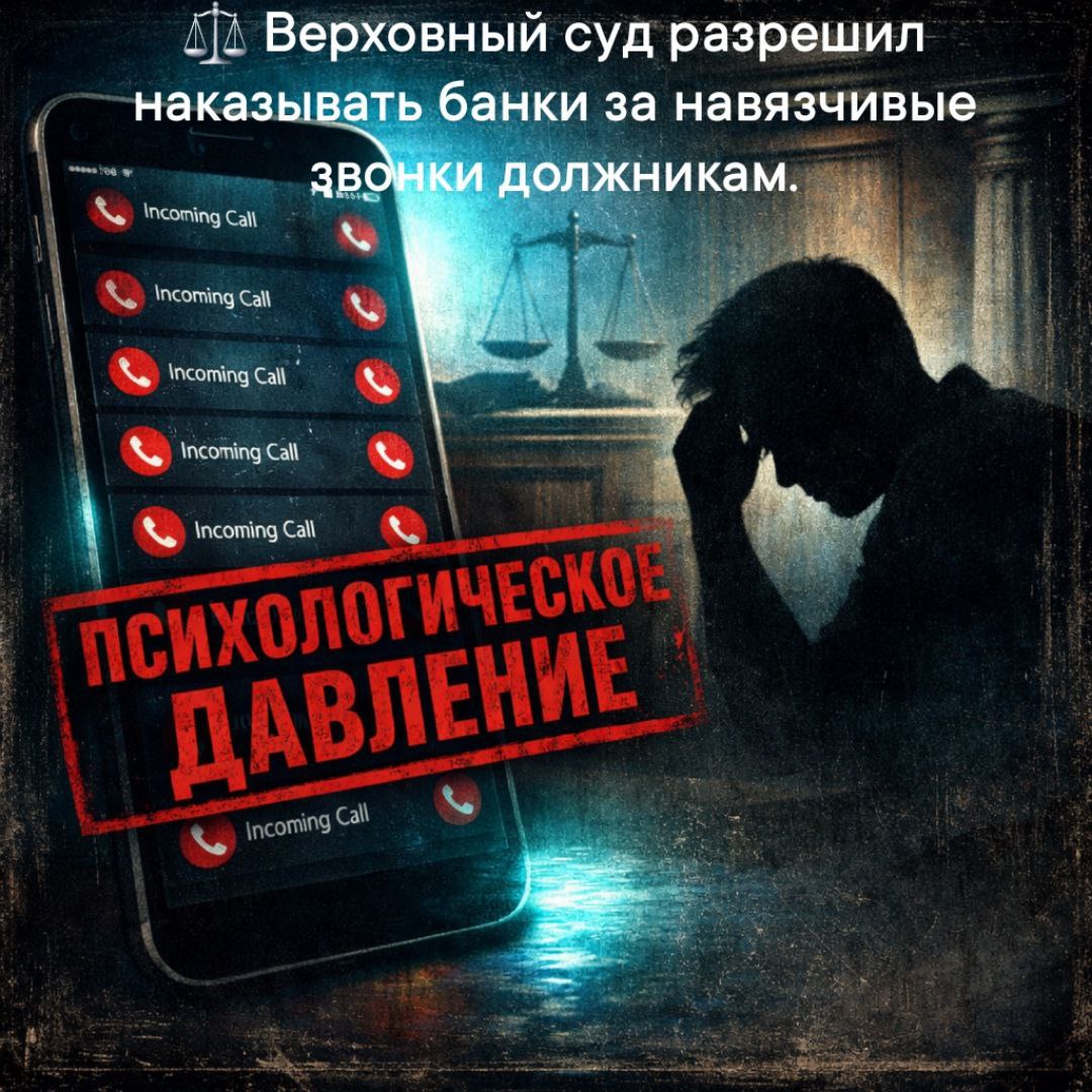 ⚖️ Верховный суд разрешил наказывать банки за навязчивые звонки должникам