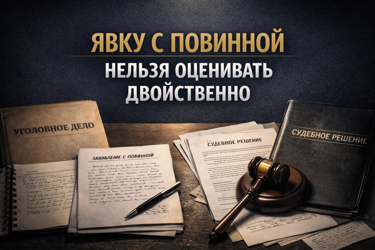 Верховный Суд напомнил: явку с повинной нельзя оценивать противоречиво