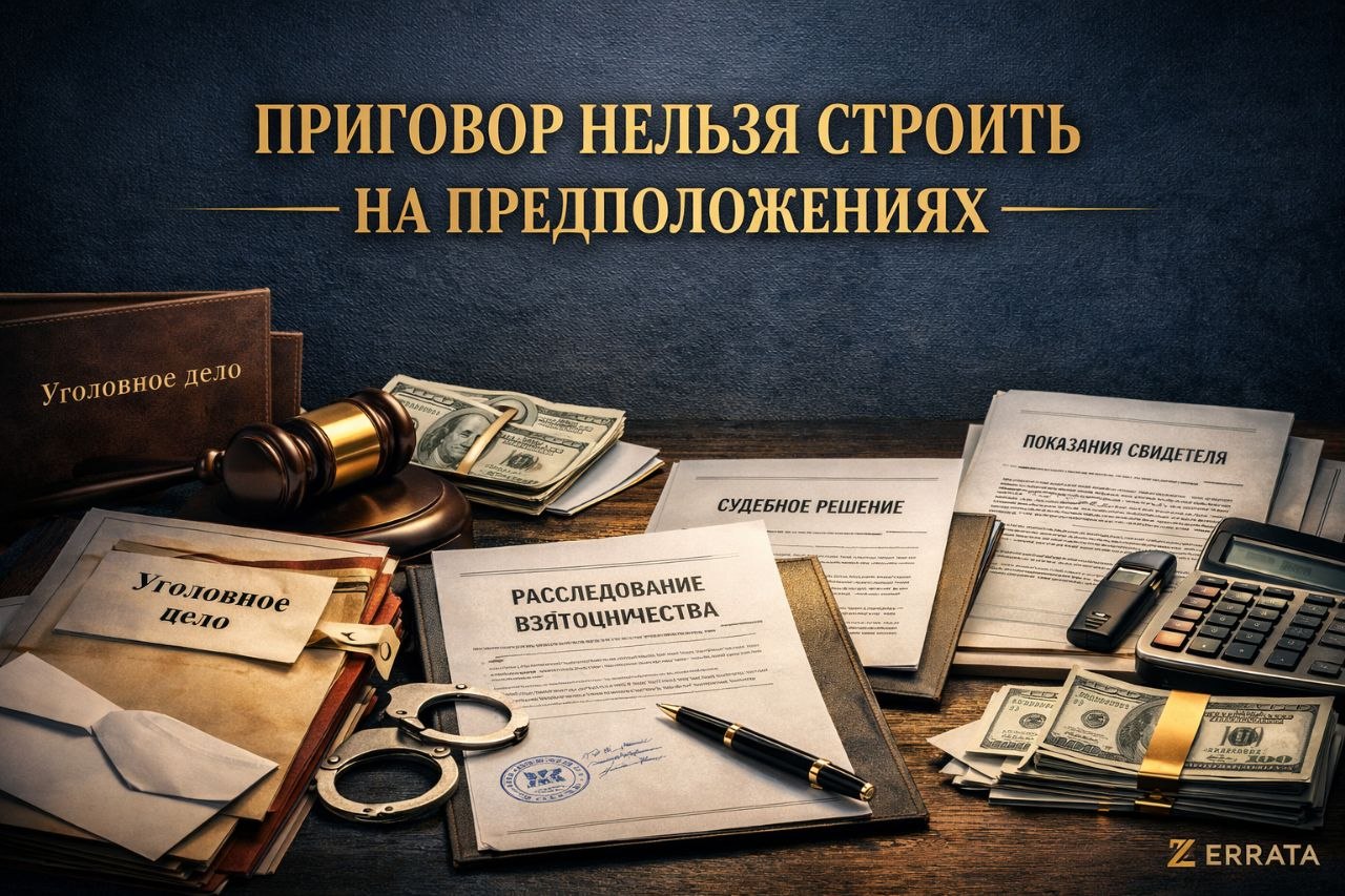 Верховный Суд напомнил: обвинительный приговор по делу о взятке нельзя строить на предположениях