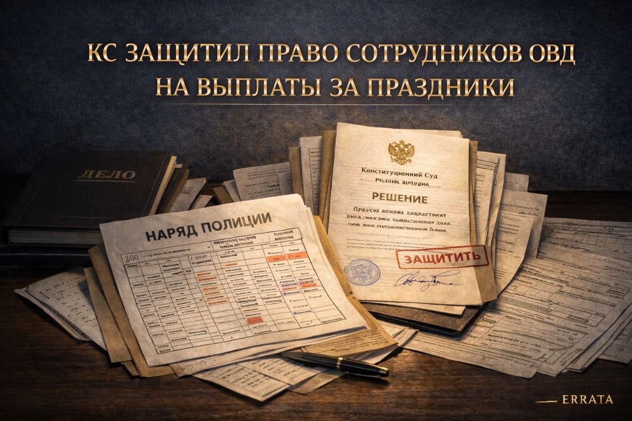 КС защитил право сотрудников ОВД на своевременную компенсацию за службу в праздники