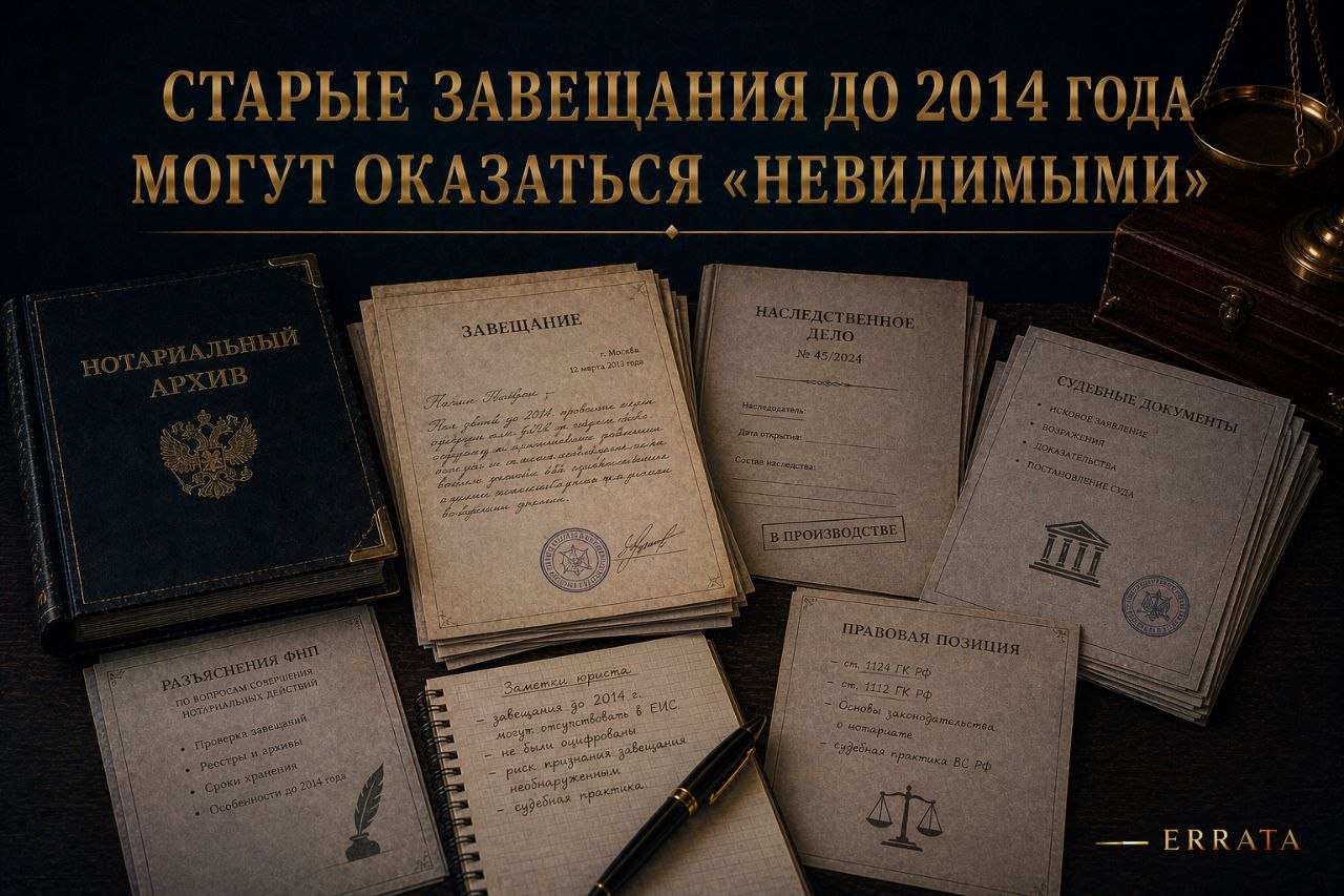 Завещания, составленные до 2014 года, могут фактически оказаться «утраченными» для наследников
