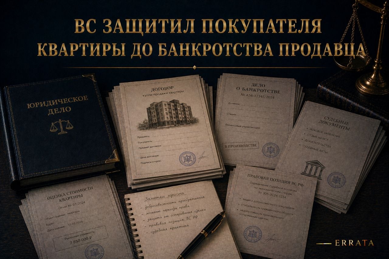 Верховный Суд защитил покупателя квартиры, купленной до банкротства продавца
