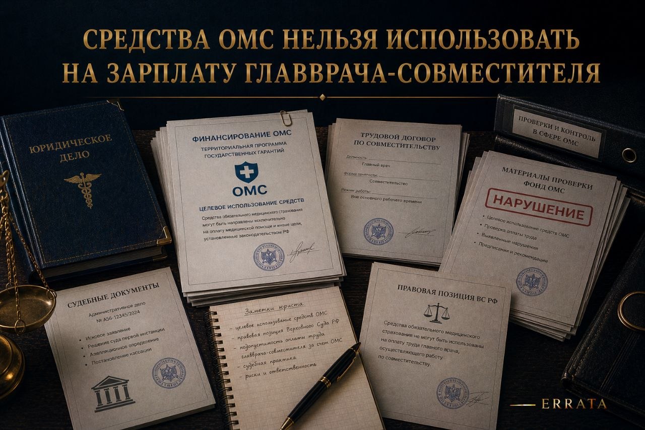 Средства ОМС нельзя использовать на зарплату главного врача-совместителя