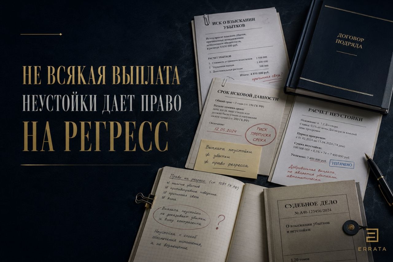 ВС РФ: не всякое взыскание убытков после выплаты неустойки является регрессом