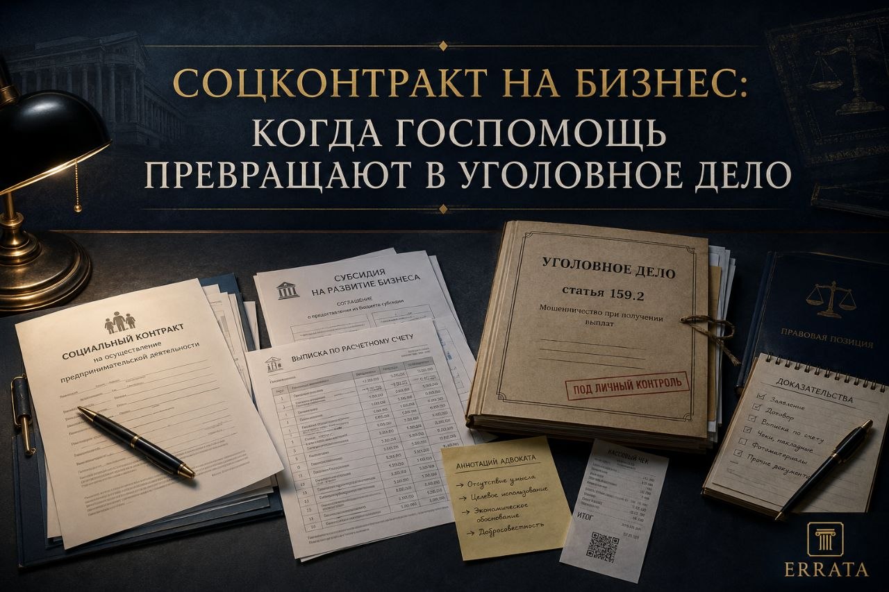 Соцконтракт на бизнес и риск уголовного дела: когда госпомощь превращают в обвинение по ст. 159.2 УК РФ