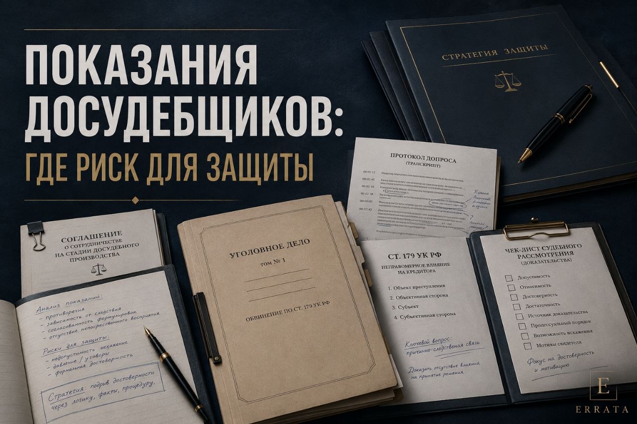 Как обвинение использует показания «досудебщиков» и где защите искать слабые места