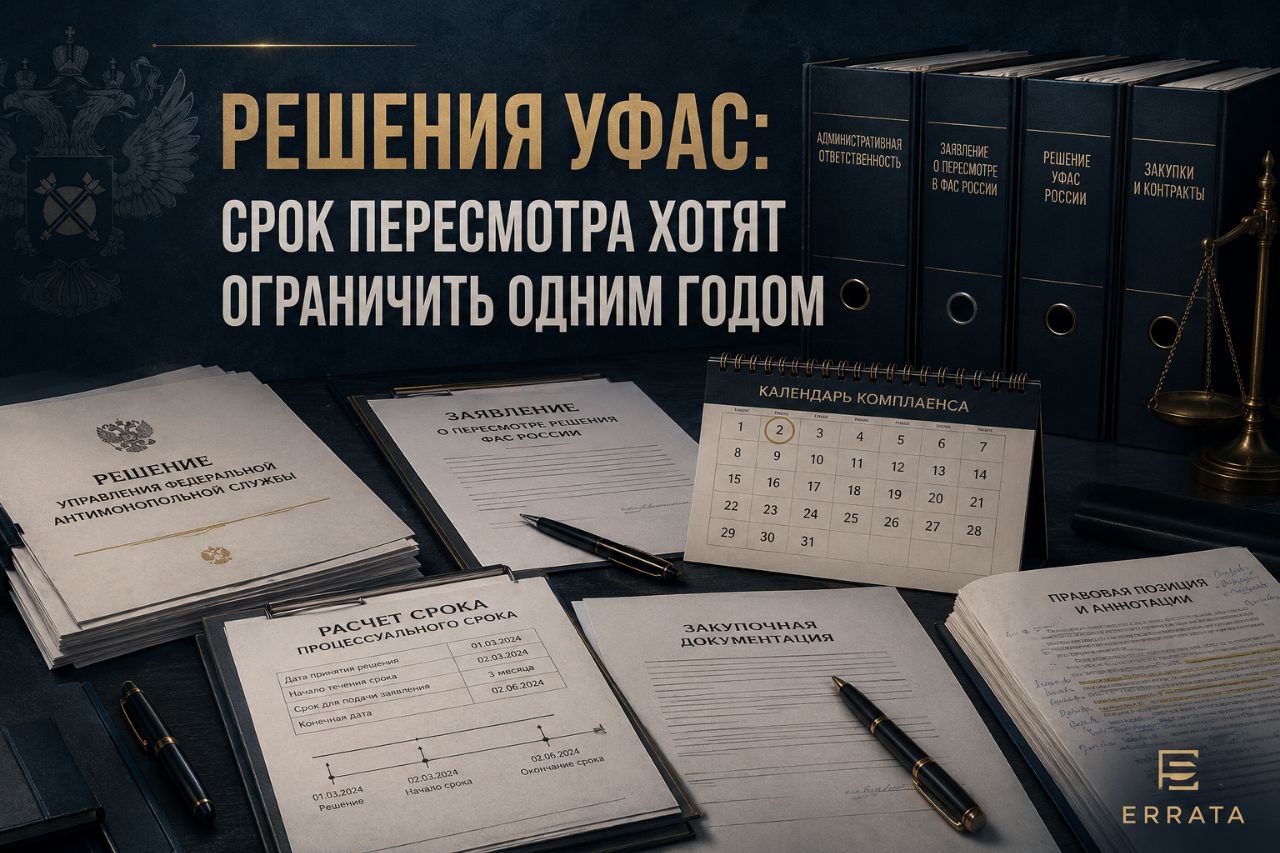 Срок давности при пересмотре решений УФАС хотят ограничить одним годом