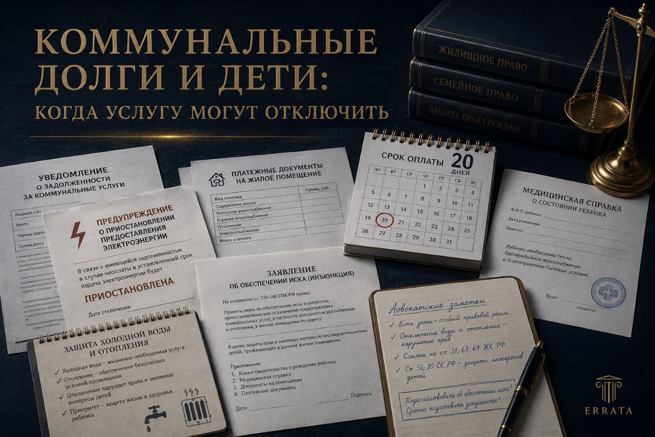 Коммунальные долги и дети: когда услугу могут отключить, а когда отключение можно оспорить