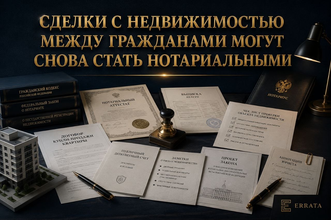 Сделки с недвижимостью между гражданами могут снова отправить к нотариусу: что это значит для покупателя и продавца