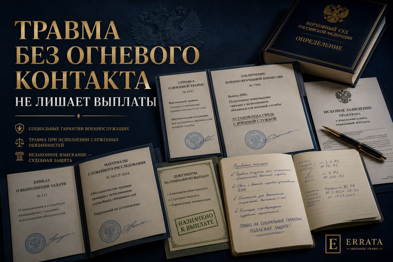 Травма без огневого контакта не лишает выплаты: Верховный Суд сохранил военнослужащему 3 млн рублей