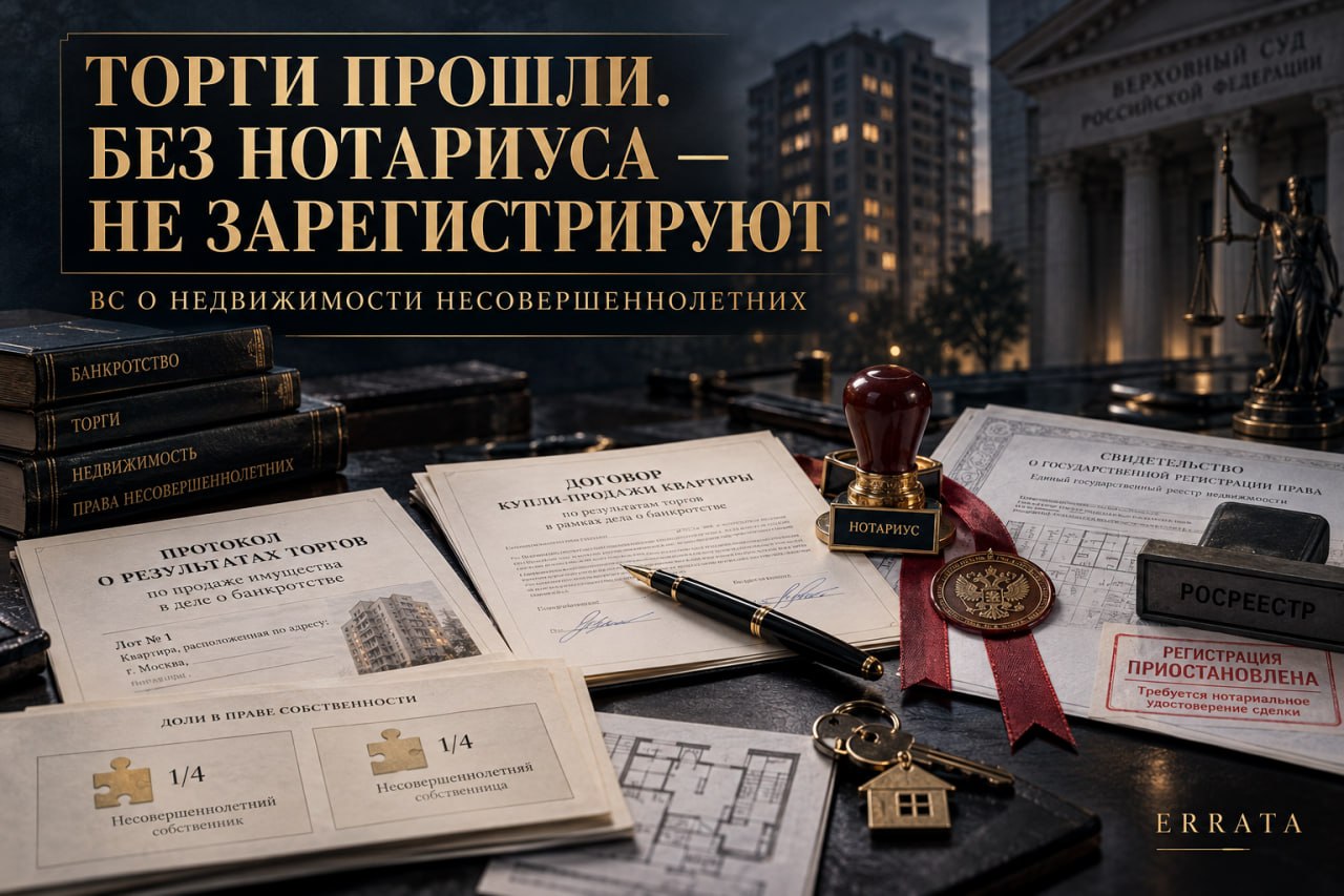 Банкротные торги не отменяют нотариуса: что ВС сказал о продаже недвижимости детей