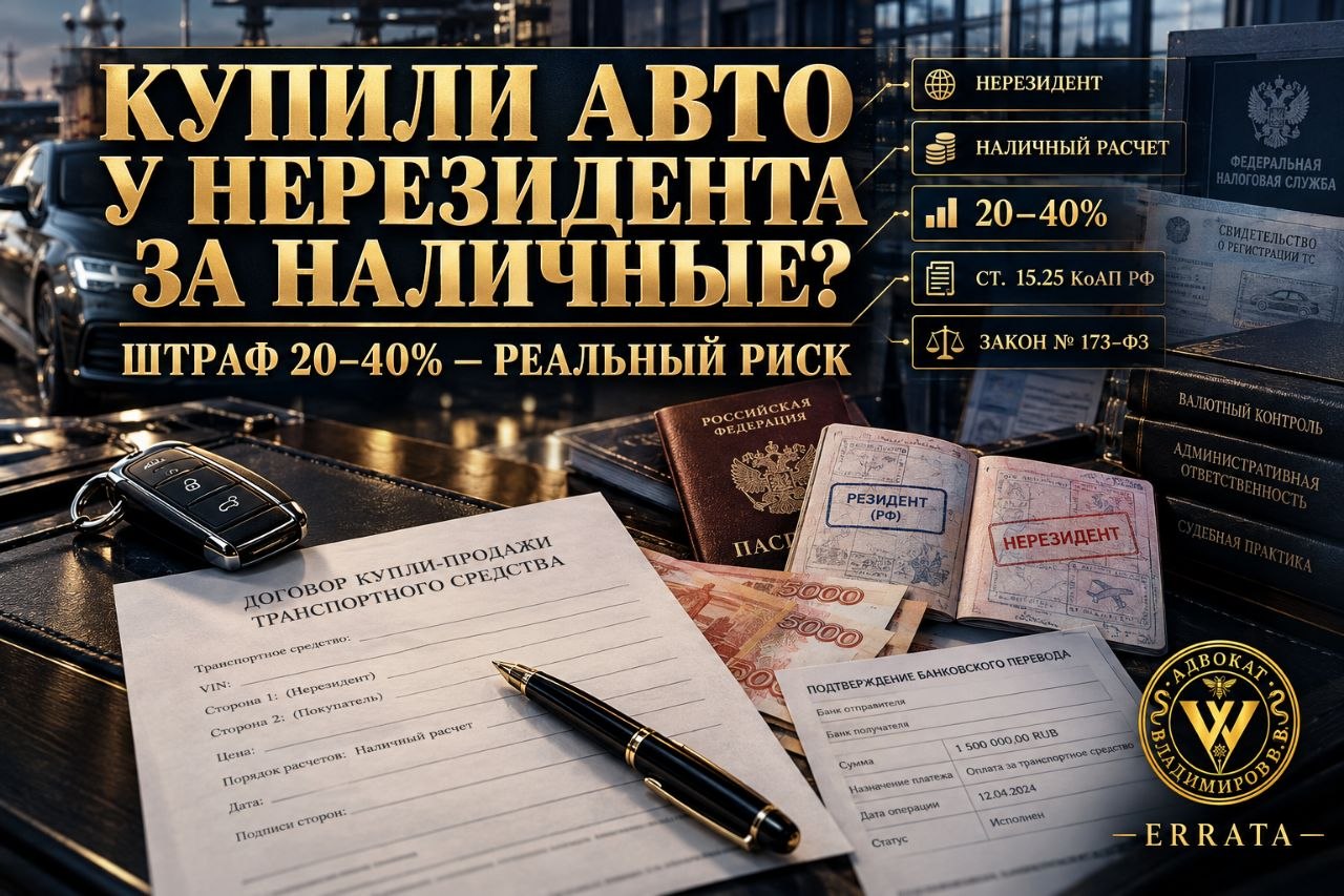 Купили автомобиль у нерезидента за наличные: штраф до 40% — реальный риск, но не для любой сделки с иностранцем